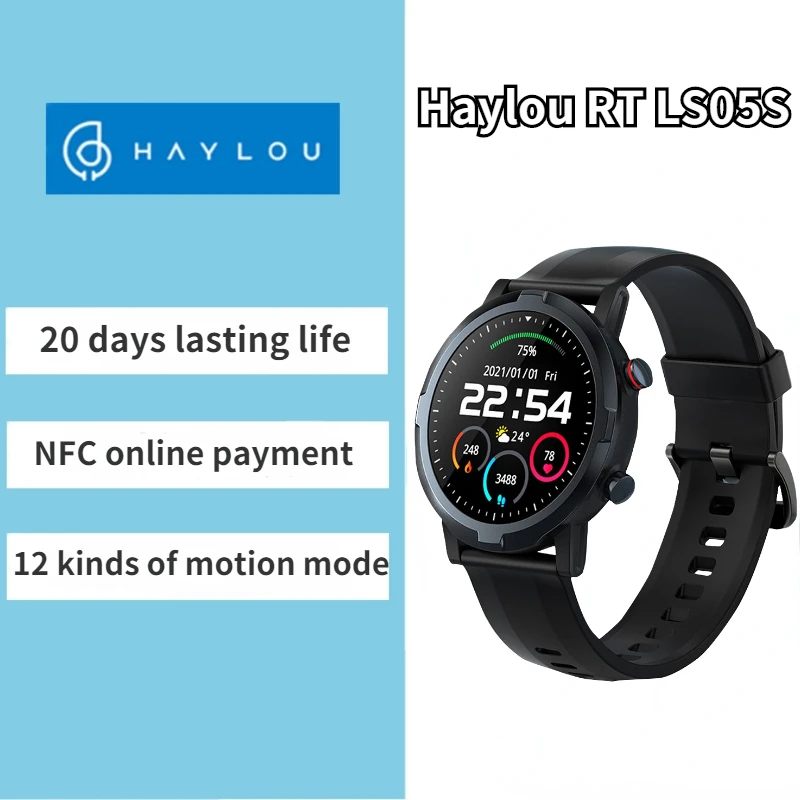 

Haylou RT LS05S Smart Watch For Men IP68 Waterproof Watches Heart Rate Monitor Sports Watches Women Watch For Xiaomi Phone