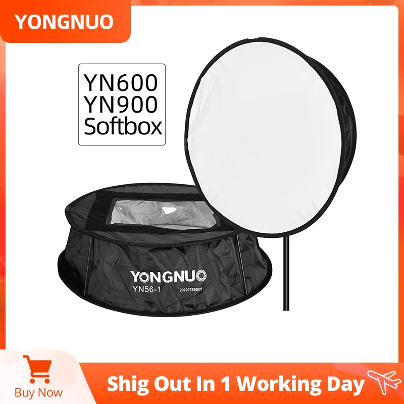 YONGNUO YN56-1 круглый рассеиватель софтбокса складной для YN600 YN900 II YN600II Светодиодная