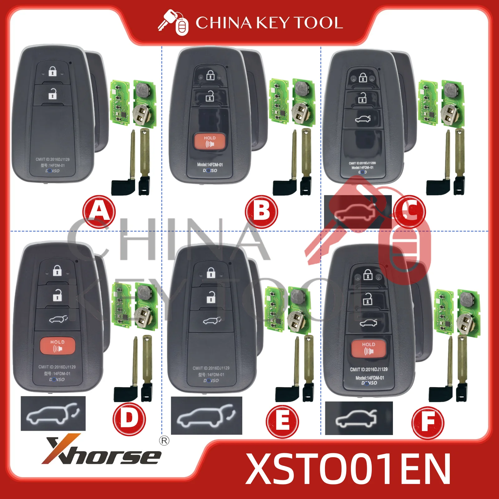 

Xhorse XSTO01EN Универсальный смарт-ключ для Toyota XM38 Поддержка 4D 8A 4A Все в одном глобальной версии с корпусом ключа для VVDI