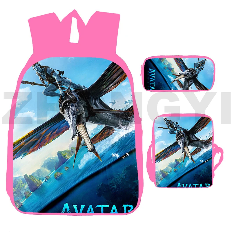 

Hot 3D Movie Avatar The Way of Water Backpack Waterproof Canvas The Way of Water Schoolbags for Girls 3 In 1 Business Travel Bag