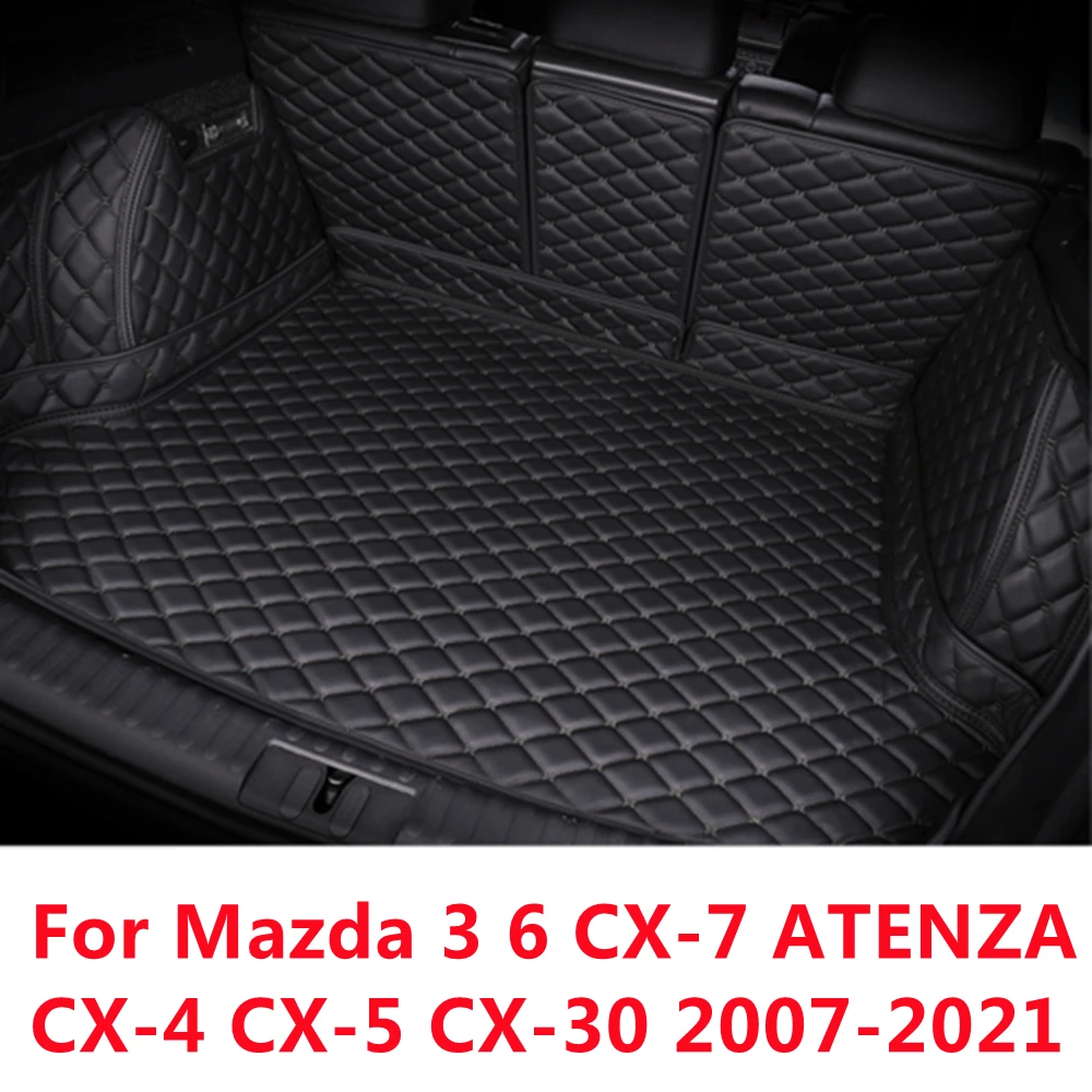 

SJ Custom Fit For Mazda AXELA ATENZA 3 6 CX-30 CX-5 CX-4 CX-7 2007-2022 Full Set Car Trunk Mat Tail Boot Tray Liner Rear Cargo