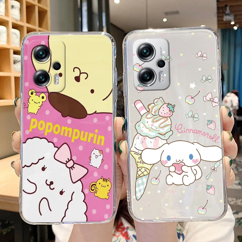 Милый чехол Kuromi Hello Kitty для Poco X4 GT PocoX4 X 4 мультяшный мягкий прозрачный телефона Xiaomi