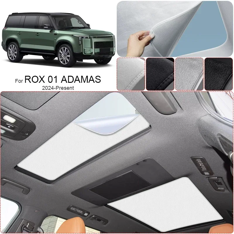 Фото Для ROX 01 ADAMAS-Present: Автомобильный солнцезащитный козырек из замшевой ткани с защитой от УФ-излучения и электростатической адсорбцией, теплоизоляция для люка/панорамной крыши №4