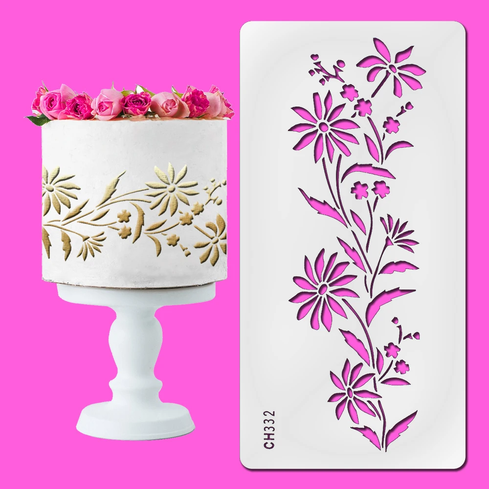 Трафарет для торта, шаблоны для свадебных тортов с кружевным узором, украшения для торта, помадка, инструменты для рисования масляным кремом, спрей для цветов, форма для торта