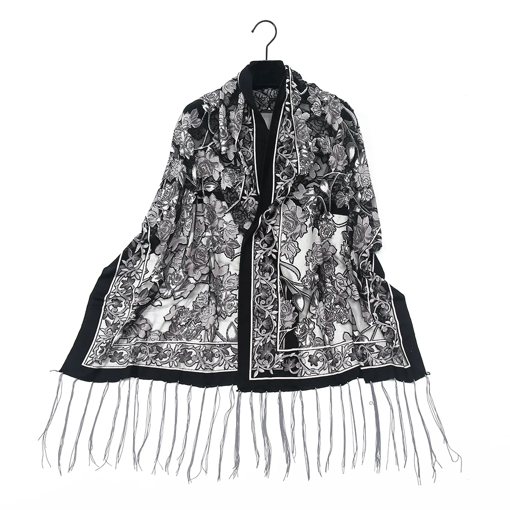 Цветочный шарф кружевная католическая вуаль для церкви испанской мантиллы шаль