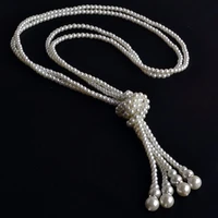 new faux pearl waist belts for women crystal double layer belt dress female waistband sweet vintage necklace choker