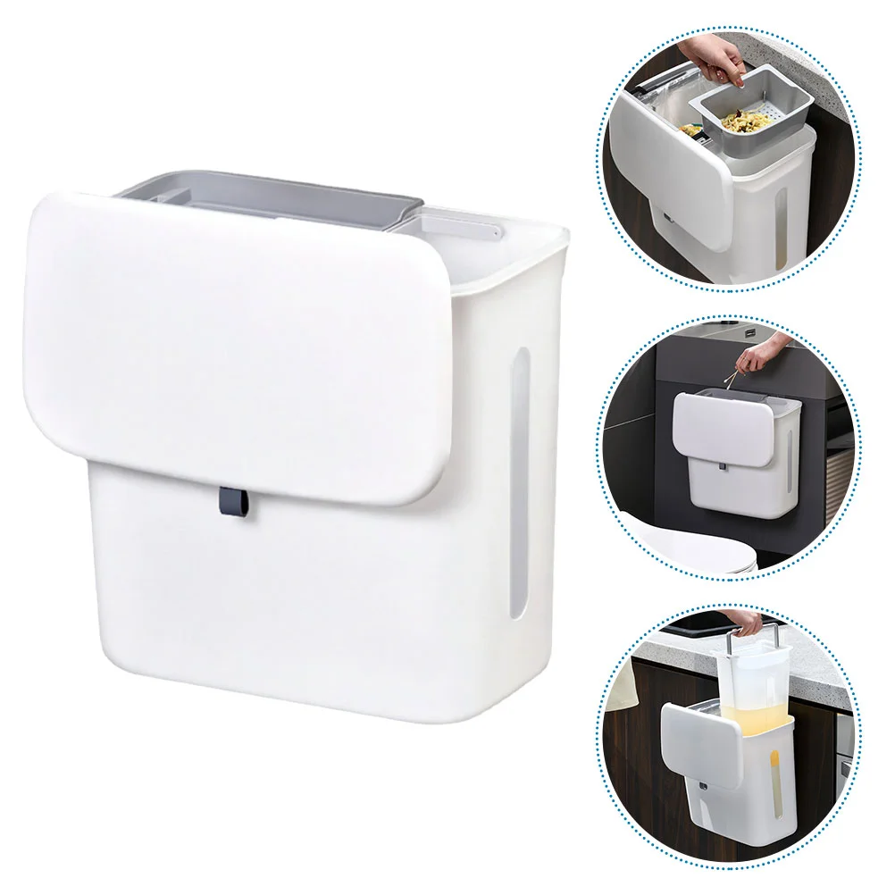 

Dry Wet Separation Trash Can Kitchen Trash Holder Dry and Wet Separation Hanging Trash Bin