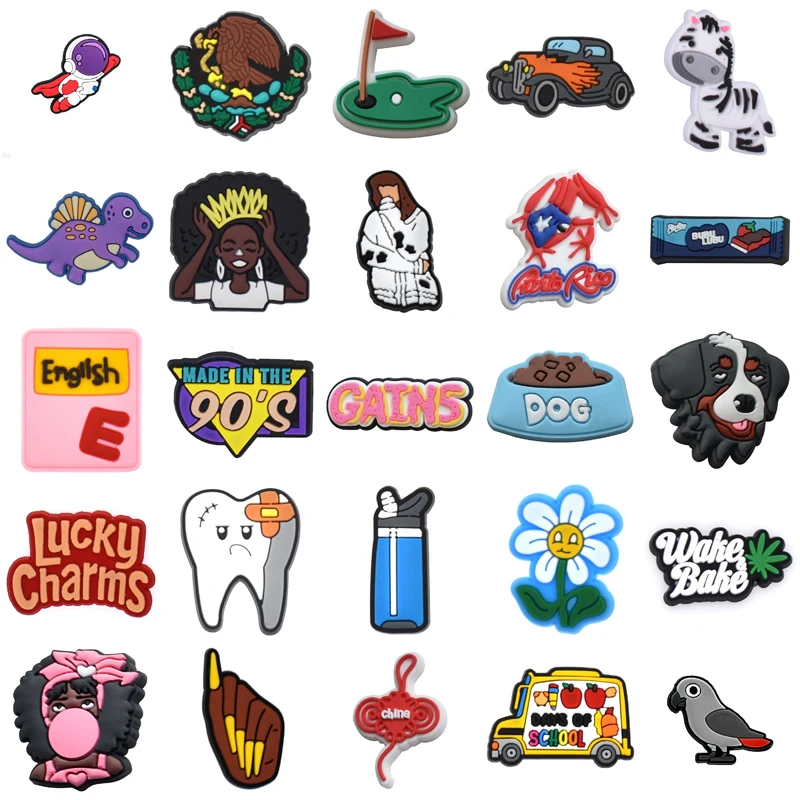 

Boy Gifts Kids Decorations for Crocs Packs Wholesale Bulk Shoes Accessories Shoe Charms Para Pins Set Jeans Men Women Charm Girl