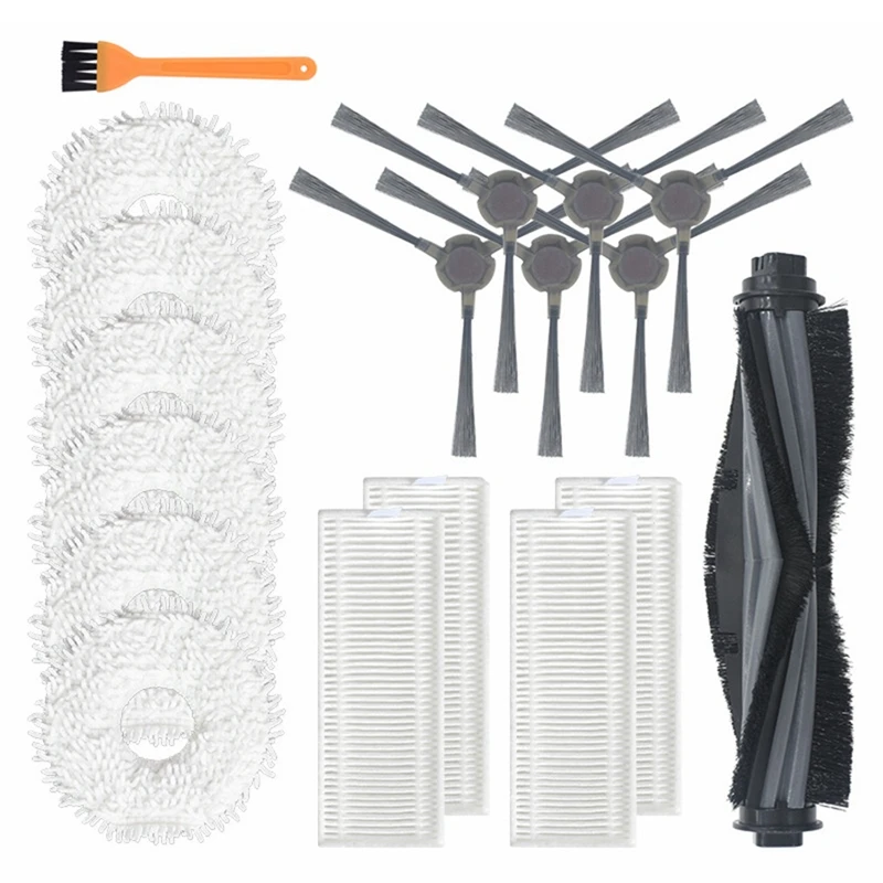 

18Pcs Replacement Accessories For Ecovacs Deebot N9 N9+Robot Vacuum Cleaner Washable Main Side Brush Mop Cloth Filter