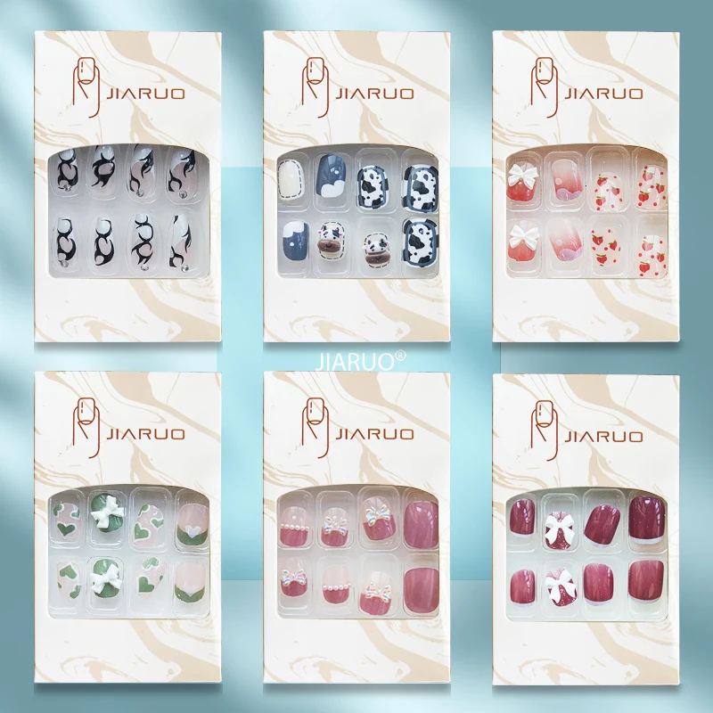 

Press on Nails Long Fake Nail Art False Acrylic Tips Full Cover with KISS Designs Supplies for Professionals Supplies Accesorios