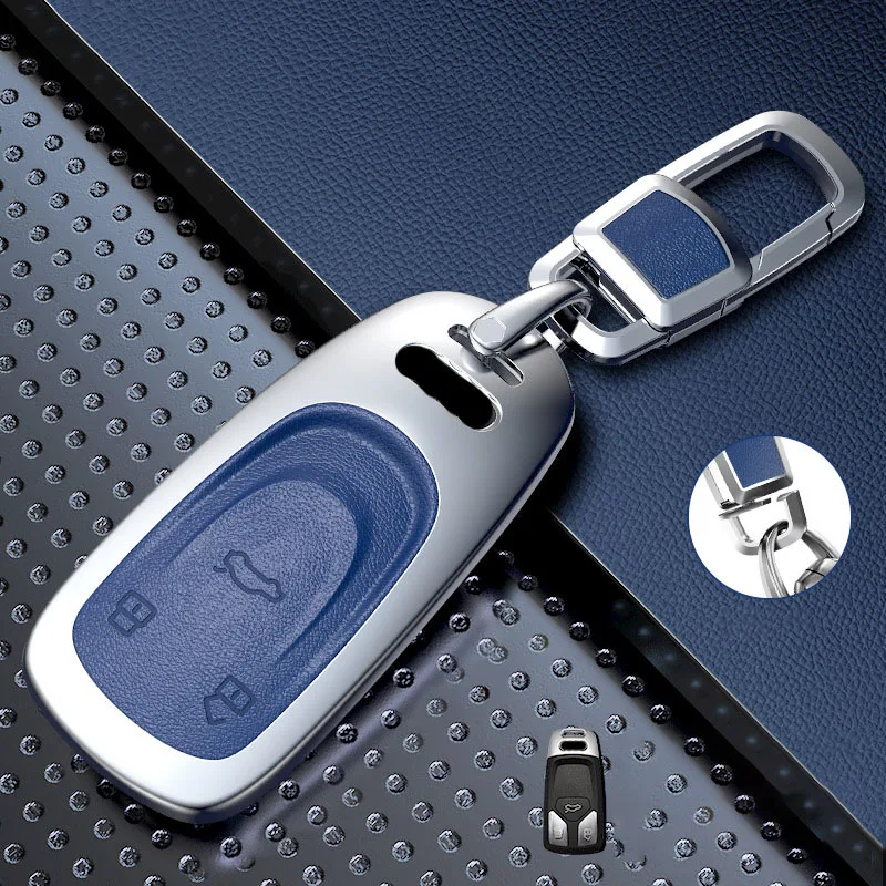 

Genuine Leather Car Remote Key Case Full Cover For Audi A4 B9 A5 A6 A6L 8S 8W Q5 Q7 A4L 4M S4 S5 S7 TT TTS RS Auto Accessories