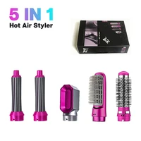 5 in 1 hair dryer electric hair comb set professional curling iron blow dryer air comb curling wand household styling tool