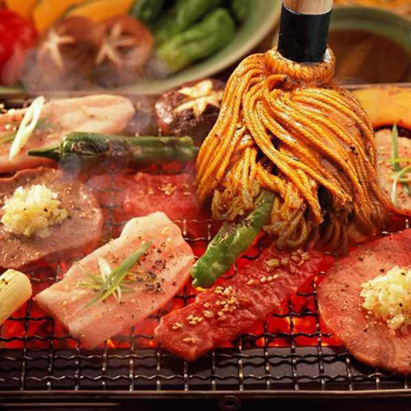 Щетка для гриля с 6 сменными головками обжарки выпечки готовки на кухне барбекю