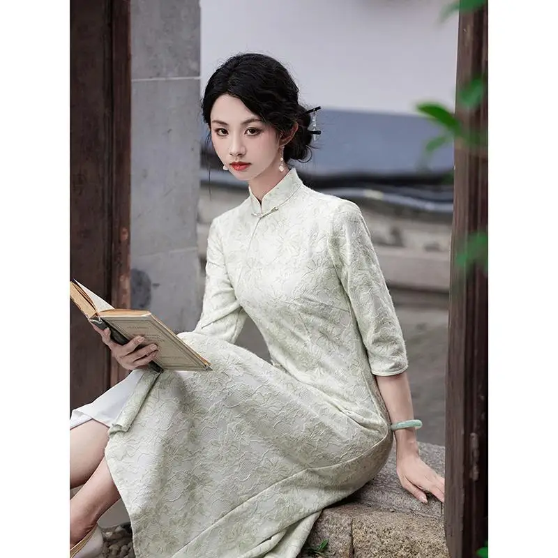 Улучшенная молодая одежда высокого класса элегантная свободная китайская