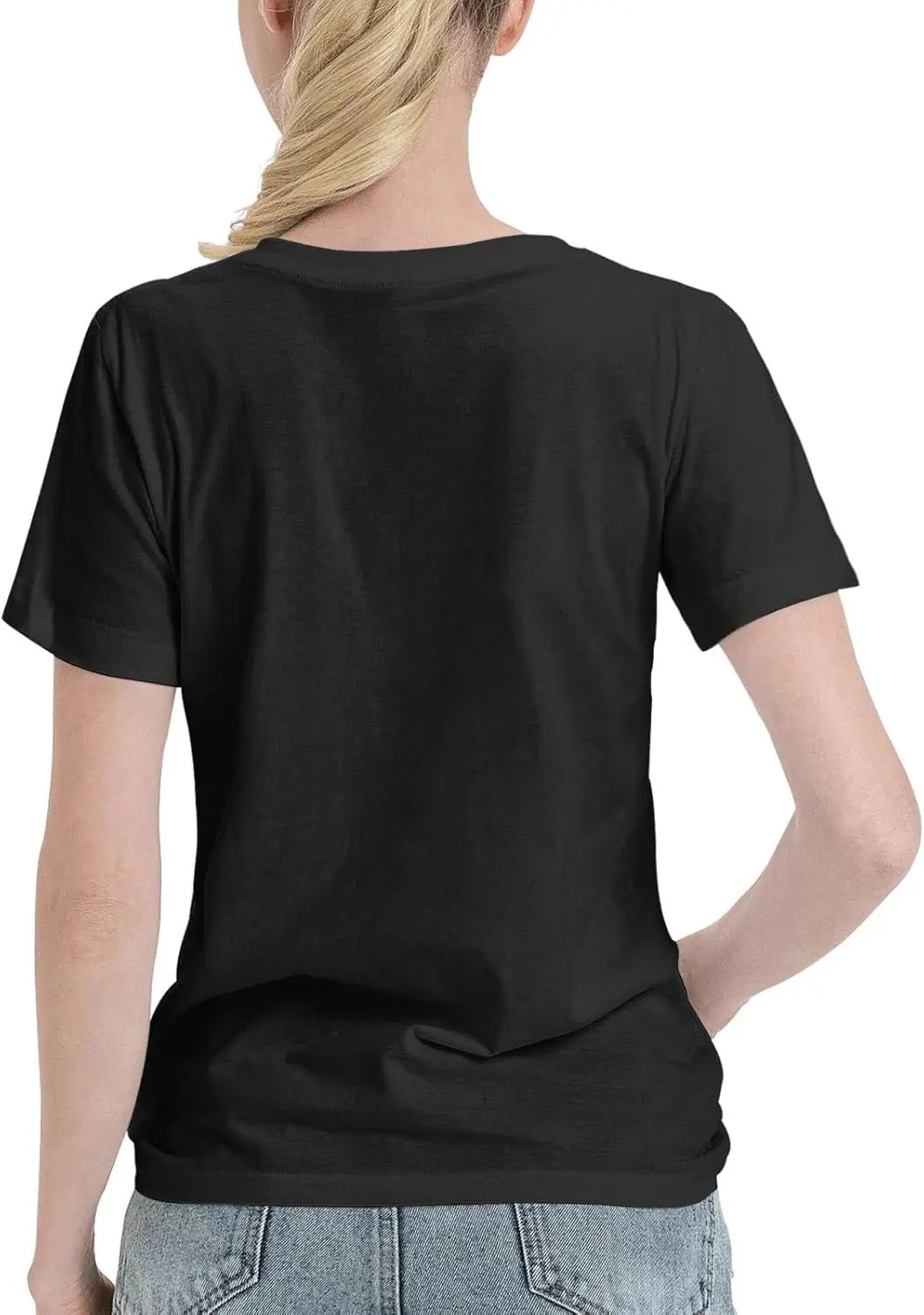 Женская футболка с коротким рукавом и круглым вырезом