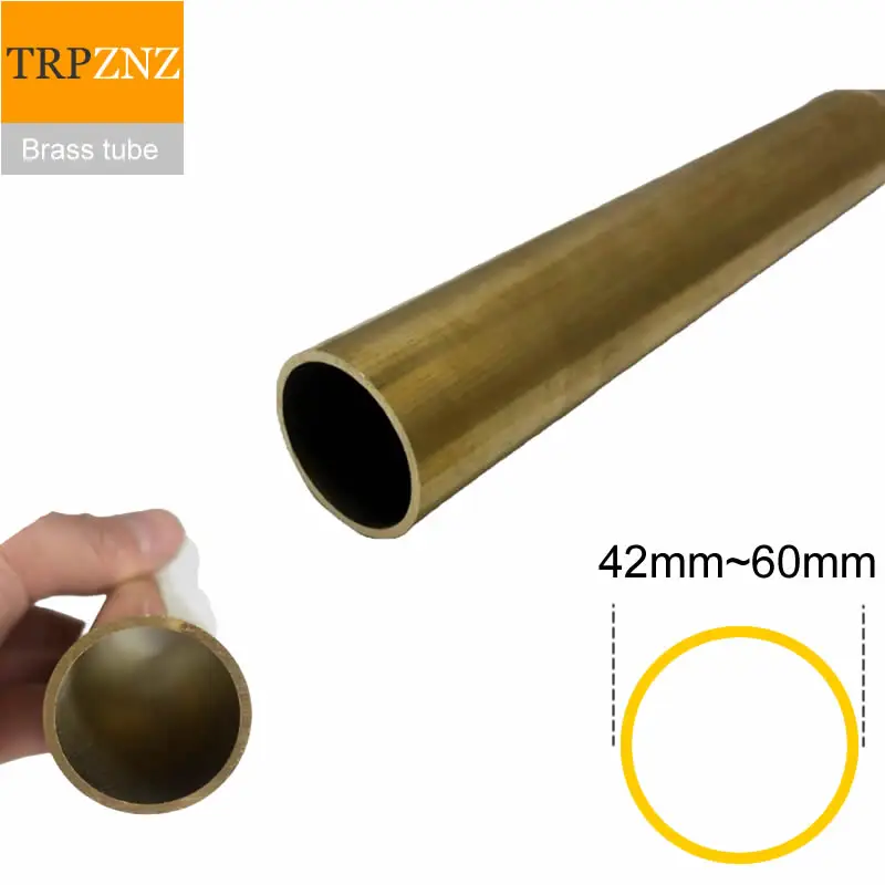 

H62 латунная трубка внешний диаметр 42 мм 45 мм 48 мм 50 мм 55 мм 60 мм водопроводные трубы отопления и охлаждения большой диаметр Латунная Труба