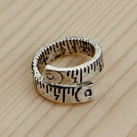 twisted ruler measure ring free size adjustable ring antique alliance homme party jewelry wholesale