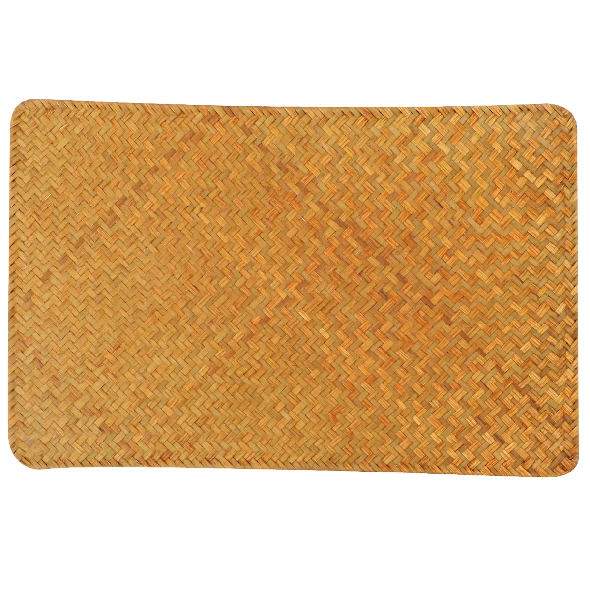 

Woven Table Placemats Coaster Kitchen Placemat Tableware Plate Mat (Orange)