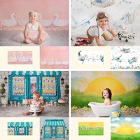 newborn baby photography backdrop swan princess airplane candy bar background studio birthday party decoration props photophone
