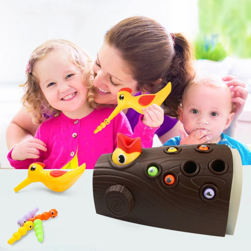 Магнитный ловушка для насекомых детей ловли птиц червя дятла игрушки кормления