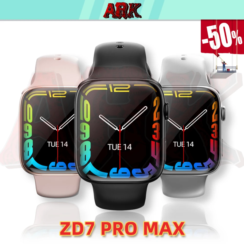 

Series7 Original ZD7 Pro Max Smart Watch Wireless Charger NFC ZD7 Promax Smartwatch for Samsung Phone PK P57 67 DT7 Max HW7 Max