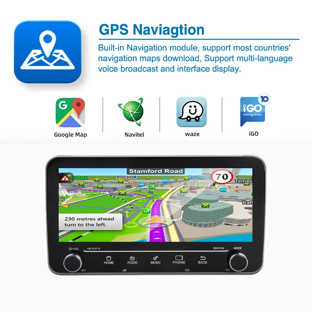 2din 10.25 Android Autoradio For Ford New Transit 2009-2019 Car Multimedia Video Player Audio FM RDS GPS Navigation Head Unit |