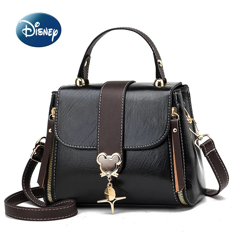 

Новая женская сумка-мессенджер на одно плечо с Микки-Маусом Disney, модная повседневная вместительная Высококачественная Роскошная брендовая...
