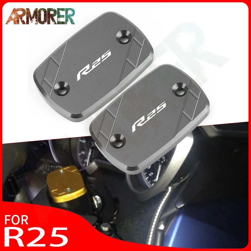 

YZF R25 Motorcycle Accessories CNC Front Brake Fluid Reservoir Cover Cap For YAMAHA YZFR25 YZF R25 YZF-R25 2015 - 2020 2021 2022