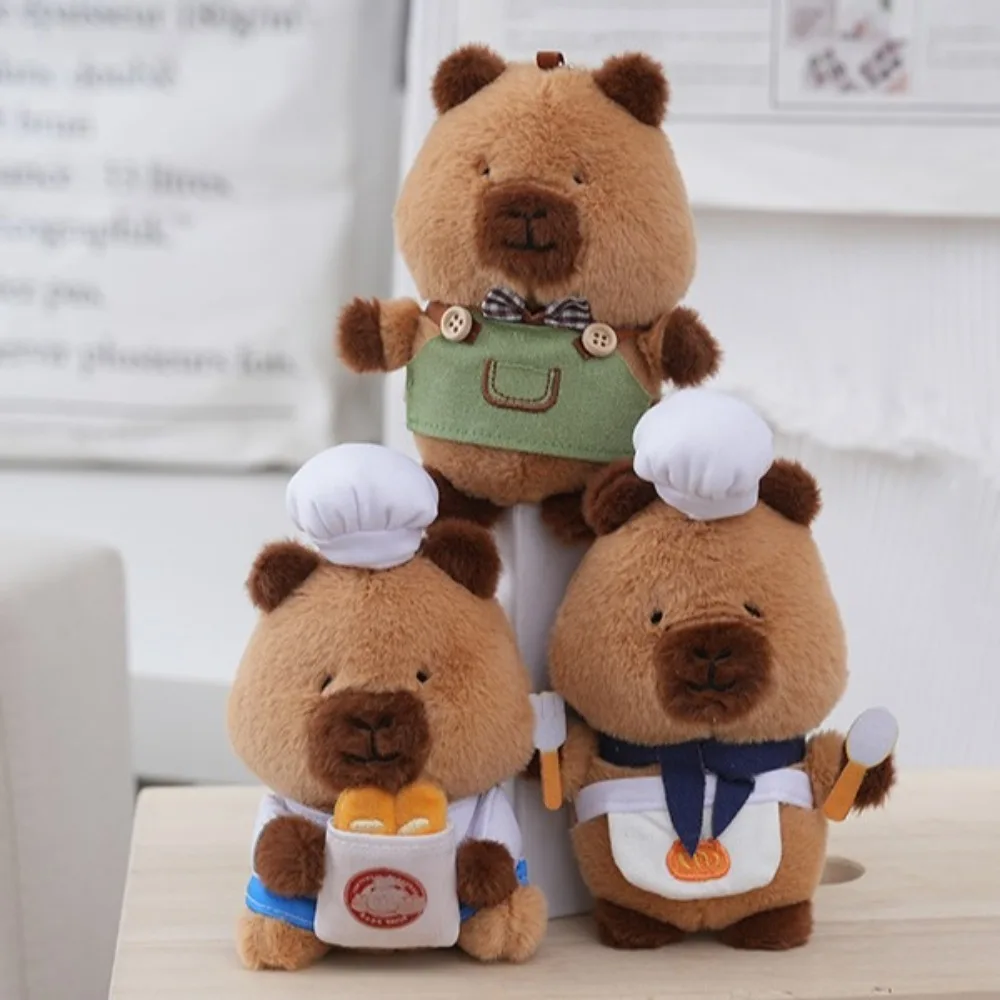 Плюшевая подвеска Cook Capybara забавная капибара плюшевый брелок для ключей милая