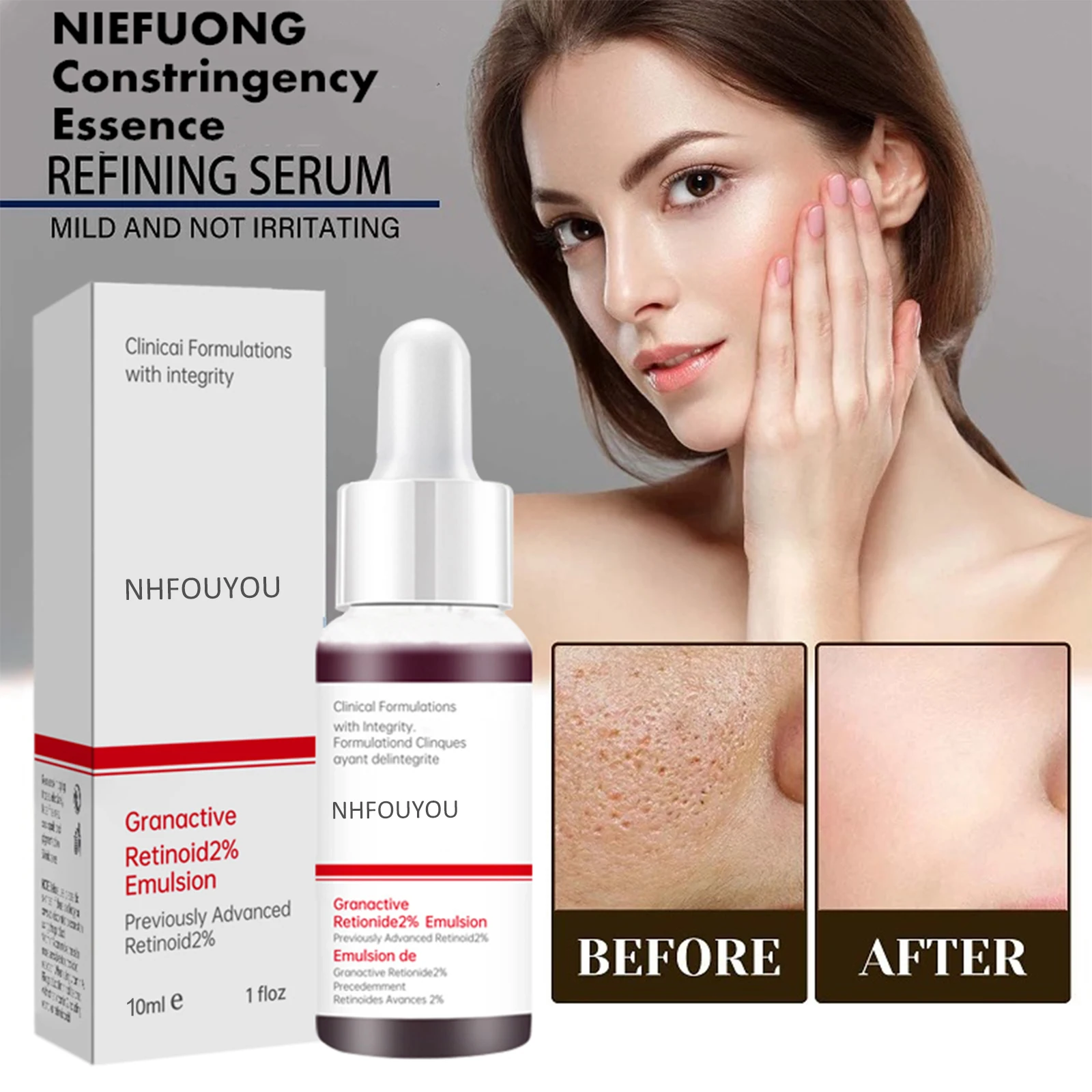 

Face Serum Replenishment Moisturize Shrink Pore Brighten Skin Care Firming Facial Contraction Tightens Essence