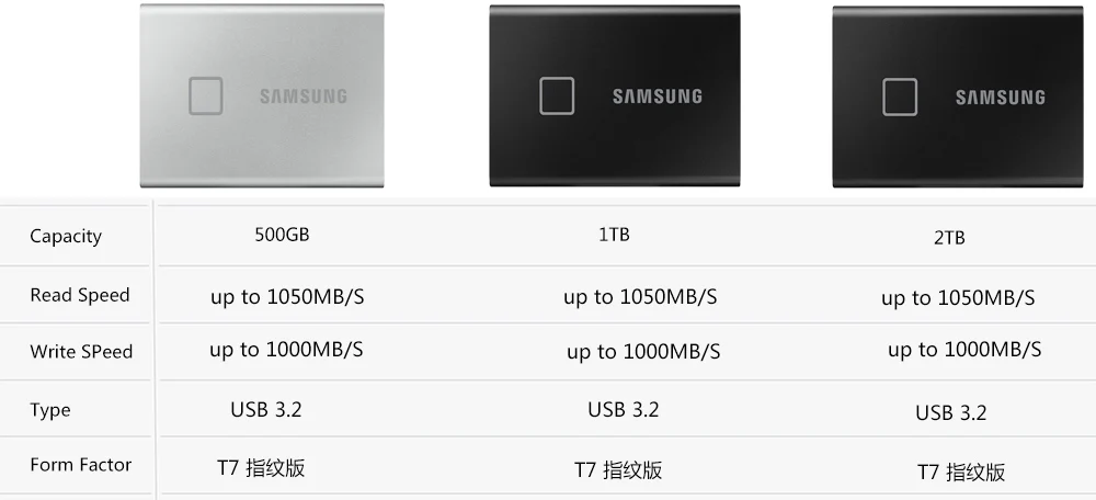 Внешний HD портативный SSD-накопитель Samsung 1 ТБ внешние жесткие диски 500 ГБ USB 3 2