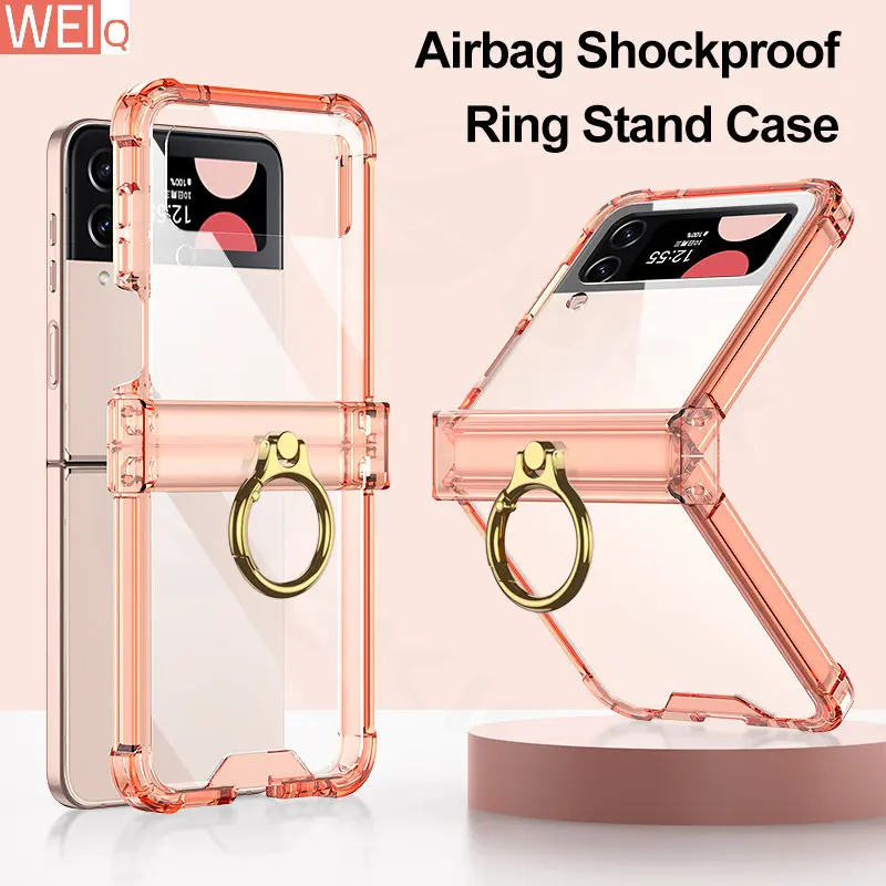 

Защитный прозрачный чехол с кольцом-петлей для Samsung Galaxy Z Flip 4