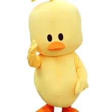 Yellow Duck Mascot Costume Cartoon Character Costume Carnival Festival Dress Outfit Adult Size Gift for Halloween Carnival Party 