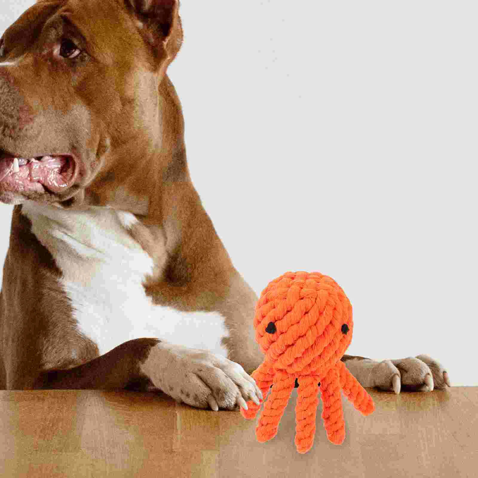

Pet Dog Toy Woven Rope Toys Training Cotton Octopus Bite Cartoon Molar Tooth Cleaning Puppy Playtime Grinding Chew For Teething