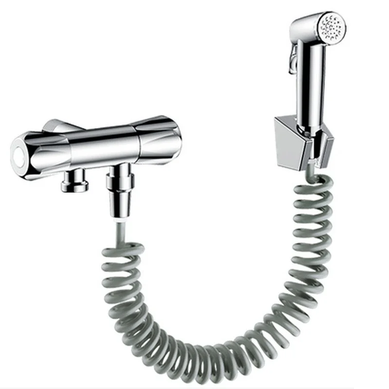 

Toilet Companion Spray Gun Set, Toilet Bathroom Cleaning and Flushing Bidet ABS Pressurized Spray Gun with Spring Hose