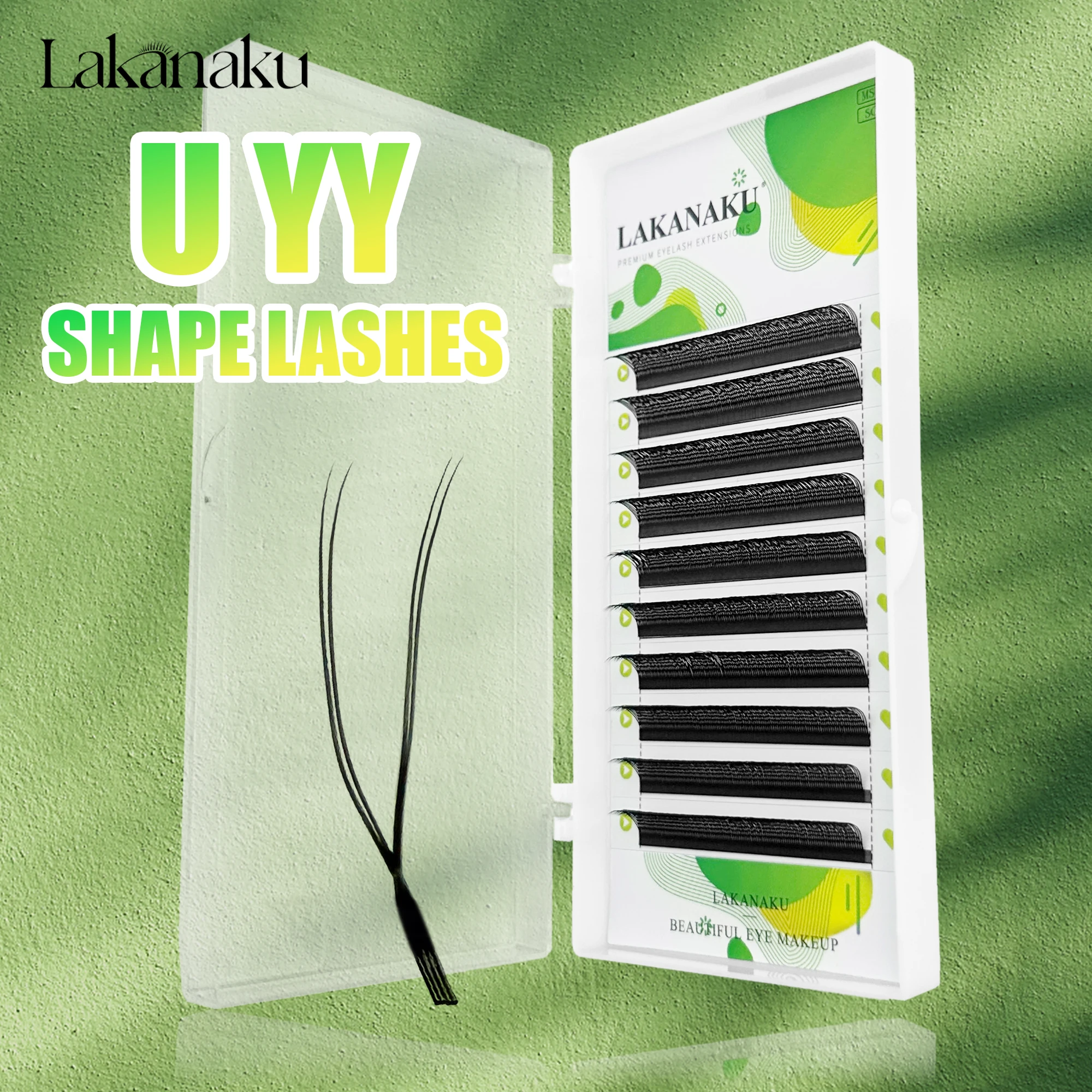 LAKANAKU New U YY Lash U Lash Shape Наращивание ресниц Shaped Bloom Eye Lashes Натуральные мягкие DIY Готовые веерные наращивания ресниц (art.: 3920cebb65f0c) - 3920cebb65f0c