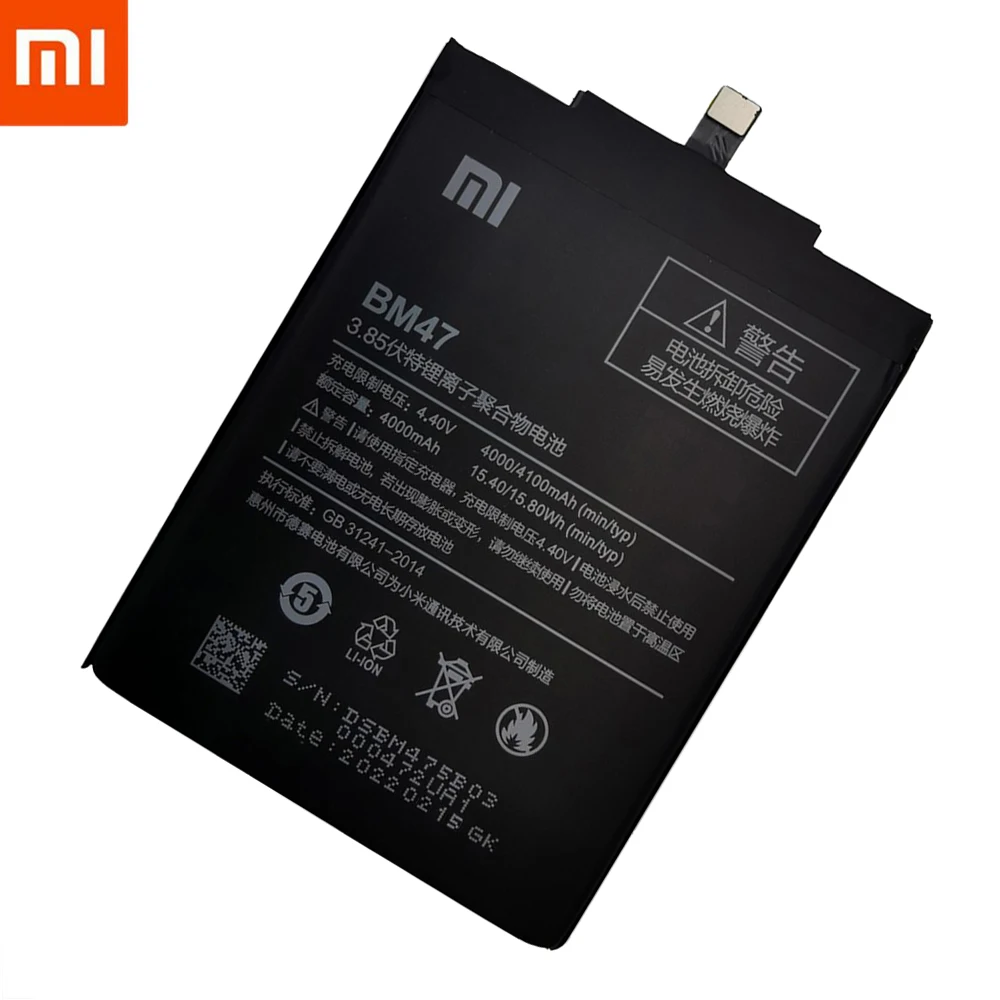 Оригинальный аккумулятор Xiao Mi для телефона Xiaomi Redmi Note 4 4X 3 3S 3X 4A Mi6 5 5A 6 6A 7 Pro 5X Mi5