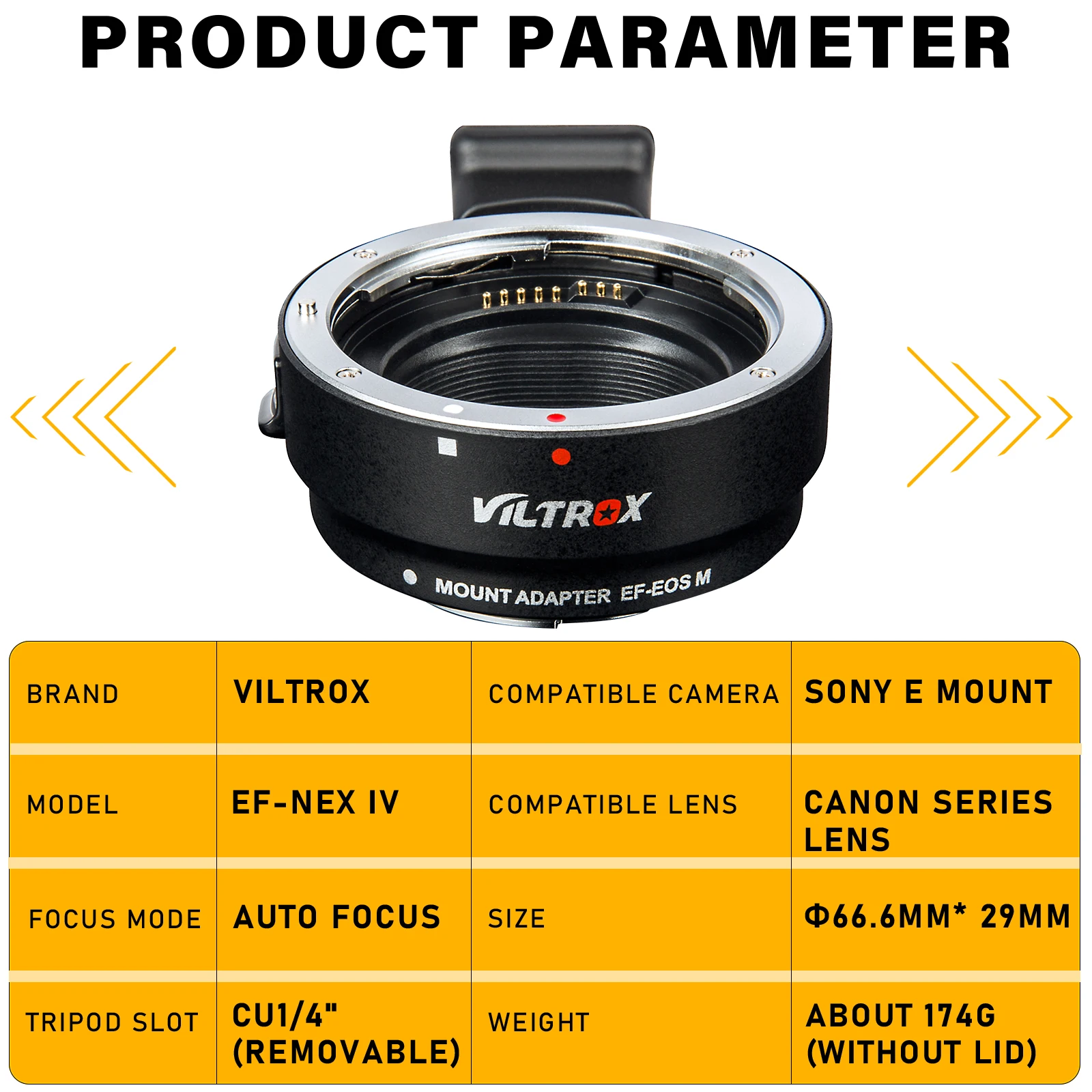 Адаптер Viltrox для установки на объектив с автоматической фокусировкой Canon |