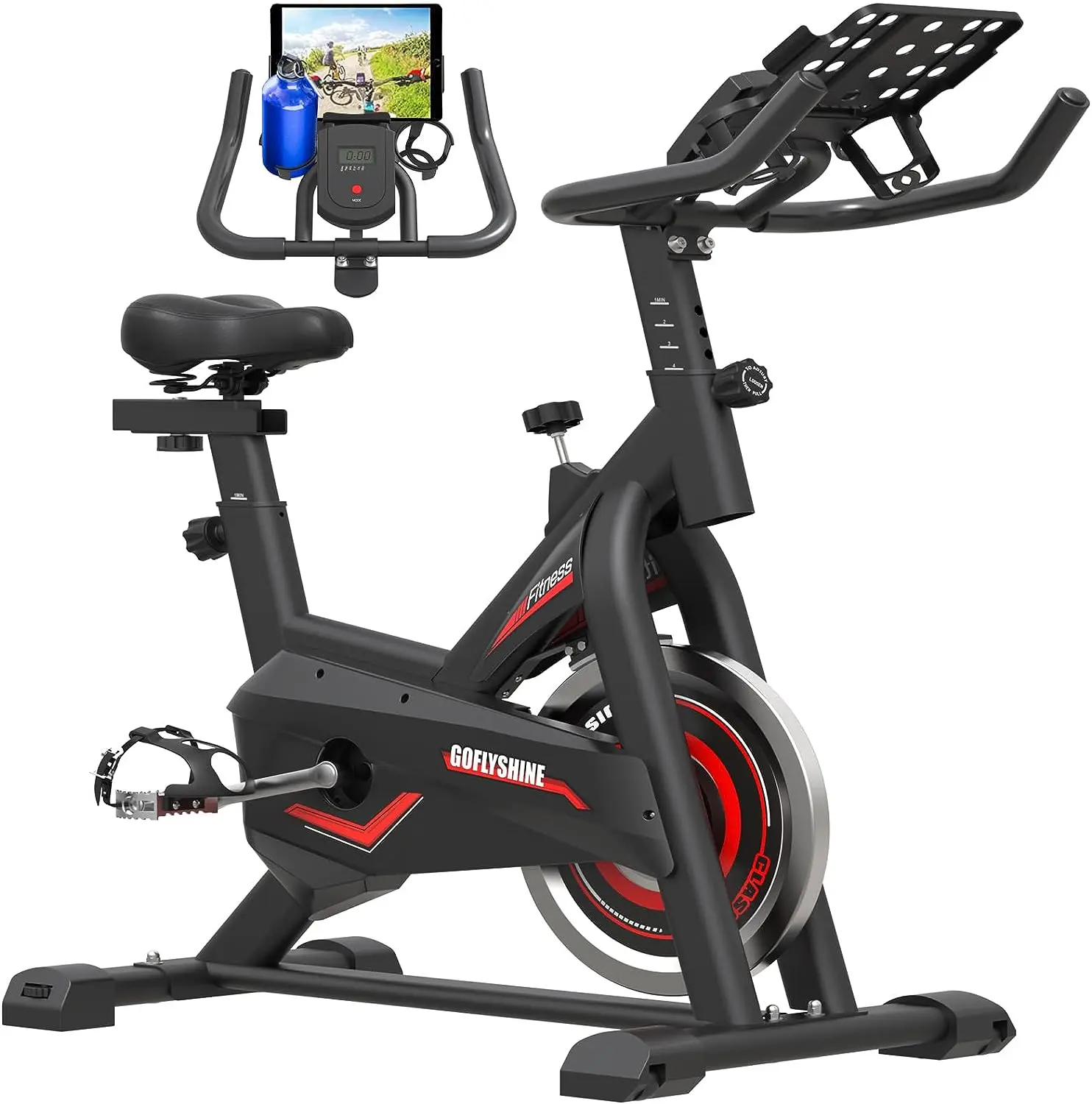 

Exercise Bikes Stationary,Exercise Bike for Home Indoor Cycling Bike for Home Cardio Gym,Workout Bike with Ipad Mount & LCD Moni