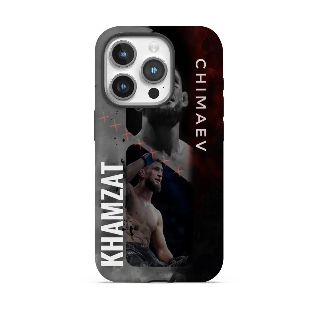 Фото Чехол для телефона MINISO-Fighting Khamzat Chimaev для IPhone 16, 15, 14, 13, 12, 11 Pro Max, 11 MINI 16e, глянцевый HD-пленочный чехол №1