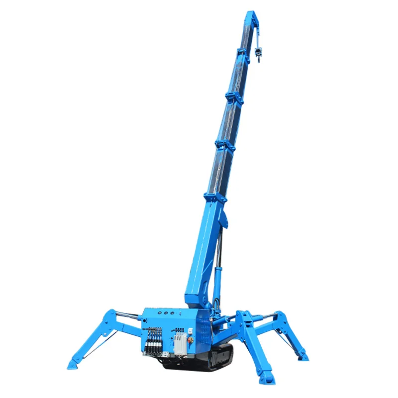 Фото Компактный строительный подъемный кран-паук с гибким поворотом для внутренней отделки и перемещения материалов №2