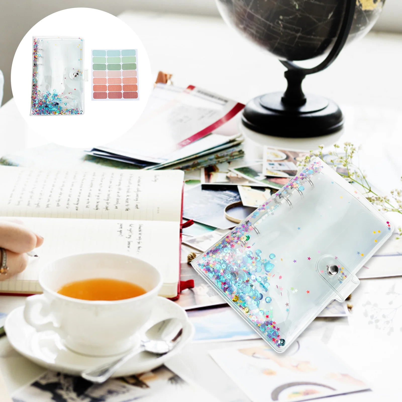 

Loose Spiral Notebook Ledger Portable Money Organizer Mini Binder Household Cards Transparent Notepads Kids Toddler Accessory