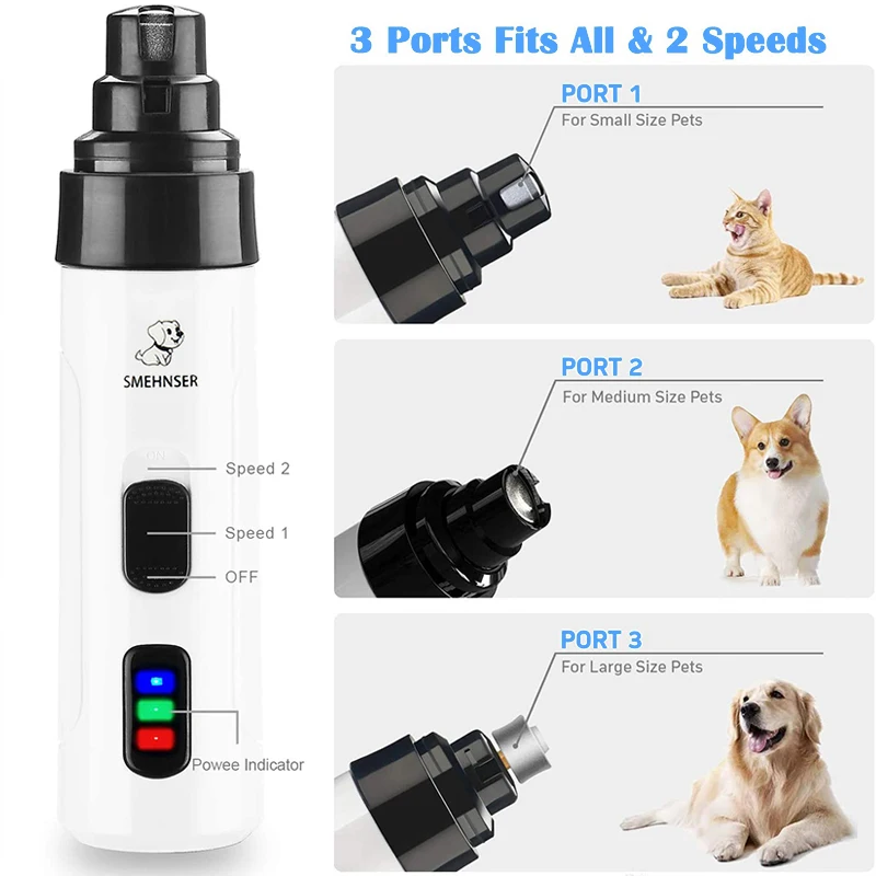 

Dog Nail Clipper for Dogs Nail Clippers Pet Grinder Short Unhas Gato for Cats Nail Clipper Usb Animal Grooming Trimmer Low Noise