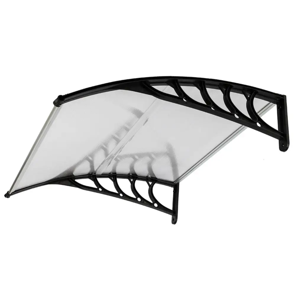 Eaves  Canopy 100*100 Roof Canopy Black Bracket Mini Rain Sun Shelter For Household Door Window
