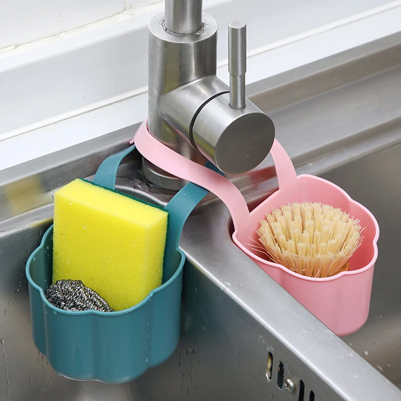 

Kitchen Sink Drain Rack Sponge Soap Debris Rack Plastic Hanging Storage Basket Faucet Organizer Shelf Portable Home Kitchen Tool