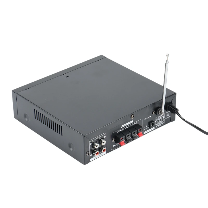 

800W Car Amplificador HIFI 2 CH Audio Power Amplifier 12/220V Home Theater Amplifier Audio Support FM USB SD(EU Plug)
