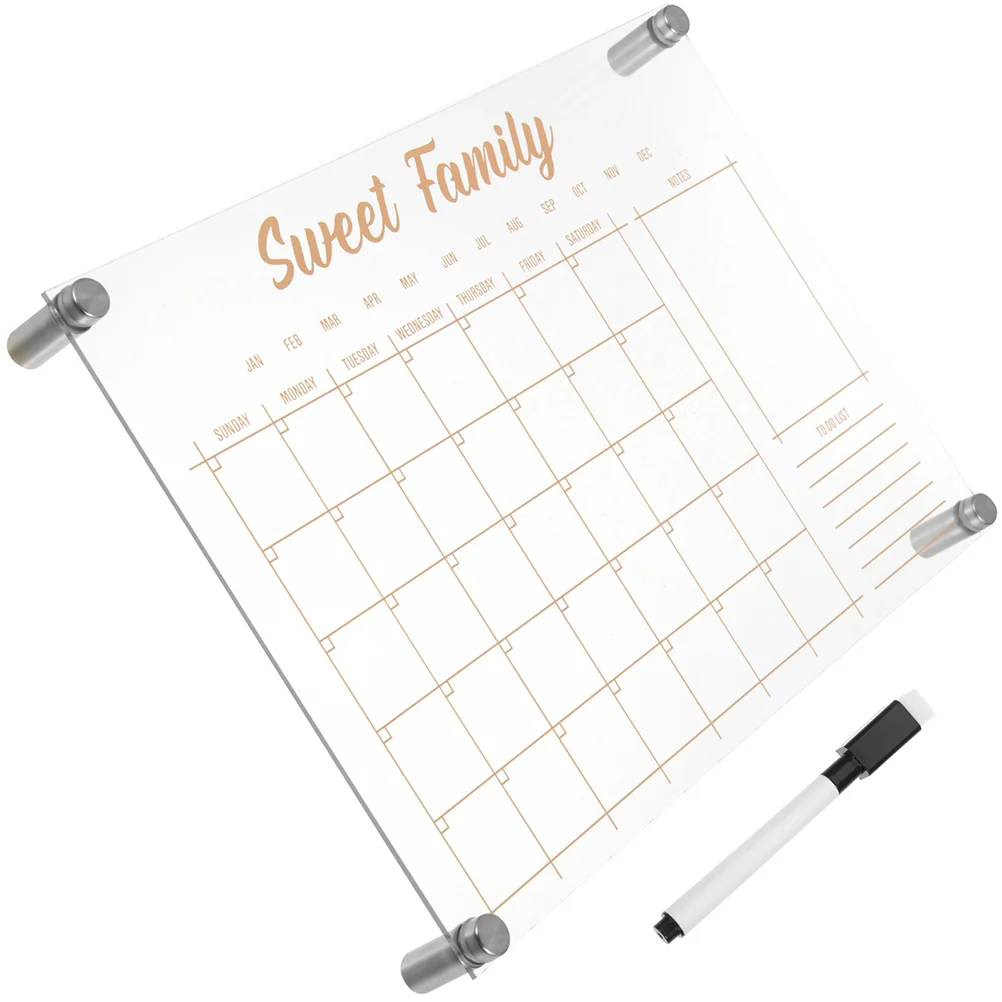

Transparent Memo Pad Weekly Planner Board Office Decorative Erasable Display Planning Handwritten Acrylic Students Message