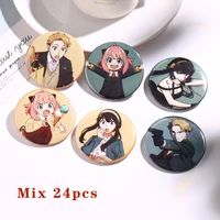 22pcslot spy x family anime badge brooch pin loid anya yor cospaly metal pins prop costume accessories school awards