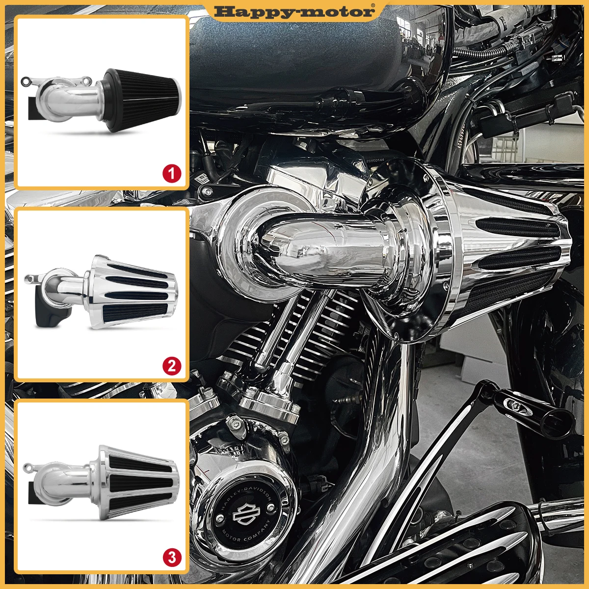 Хромированный конусный воздушный фильтр для Harley Sportster iron 883 ...