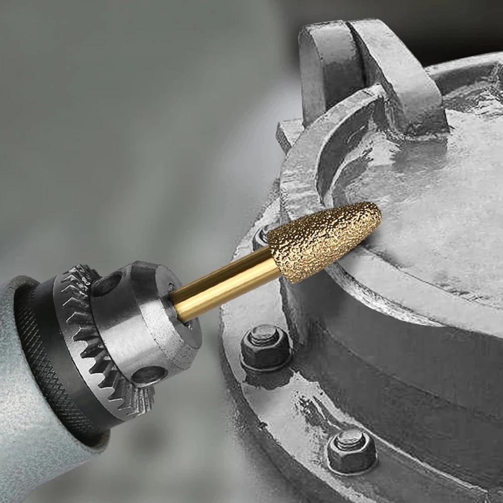 

6mm Round Shank Diamond Grinding Head Abrasive Power Tool Accessories For Cast Iron Plate Stainless Steel Ceramics Glass Jade